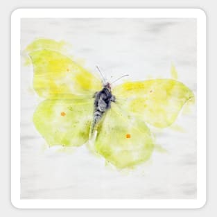 There is a Yellow Butterfly in the Garden! Sticker